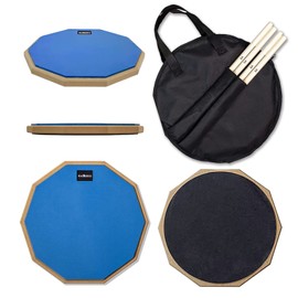 HAIRIESIS Snare Drum Practice Pad,12-Inch Practice Drum Pad,Double Sided Silent Drum Pad and Sticks,Drum Pads Carry Bag