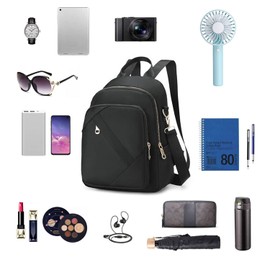 Mini Backpack Purse for Women, Travel Small Backpacks Lightweight Rucksack Daily Casual Daypack for Girls Womens (Black)