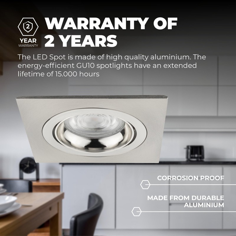 Ledvion Seville LED Recessed Spotlight, Stainless Steel, 5 W, 2700