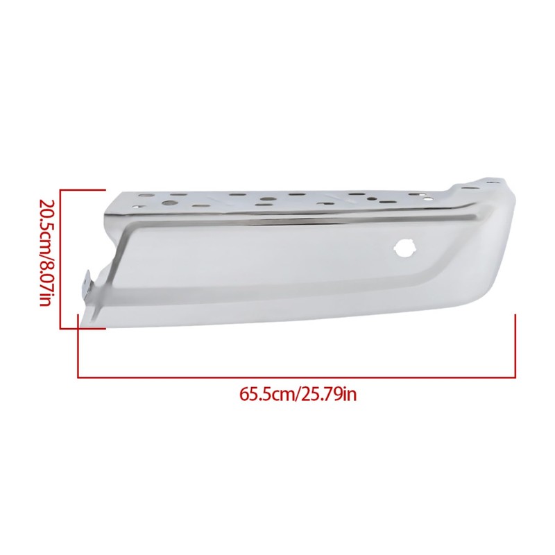 labwork Right Side Rear Bumper Chrome End Cap Replacement for