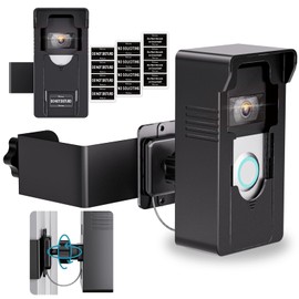 Anti-Theft Doorbell Mount with Ring Blink: 360° Adjustable Angle Wireless Camera Holder No Drill for Apartment Door