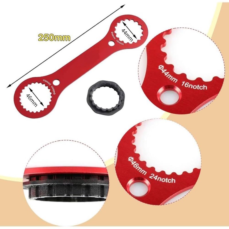 BRITECO BB Axis Wrench, Aluminum Alloy Bottom Bracket Tool, Wear-Resistant,