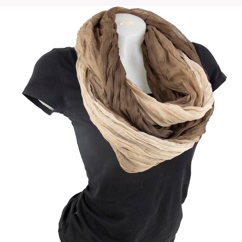 Gloop Women's Scarf Light Loop Scarf Tube Scarf with Colour
