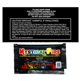 Mystical Fire Color Changing Packets Fire Pits Campfire Enchanted Multi-Color Magical Fun for Indoor Fireplace or Outdoor Use 0.882 Ounces (Regular, 25, Pack)