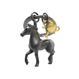 O meta[l]morphose METALMORPHOSE MTM148-01 Snowboard & Snowflake Keyring, Black and Gold, L