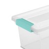 Sterilite 19628604 Medium Clip Clear Storage Box With Latched Lid