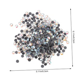 Tofficu 1400pcs Crystal AB Rhinestones Flatback 3mm Hotfix Rhinestones for DIY Clothes and Bags for Jewelry Decoration and Craft Supplies