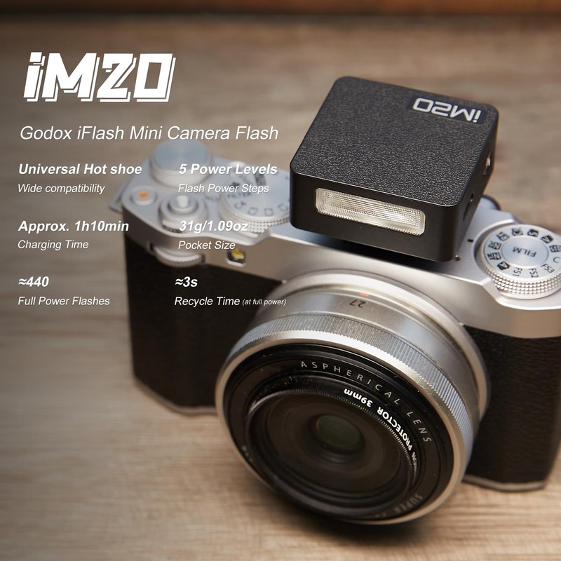 GODOX iM20 Camera Flash Mini Camera Flash, 5 Levels Flash