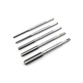 5 Piece Woodworking Taps Set, 10-32, ¼-20, 5/16-18, 3/8-16 and ½-13, 5” Overall, Universal Hex Shanks, Hardened Carbon Steel