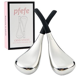 pfefe Globos de Hielo Herramientas para el Cuidado de la Piel Facial para Mujeres Cara y Ojos, Palitos Criogénicos de Belleza Facial de Acero Inoxidab
