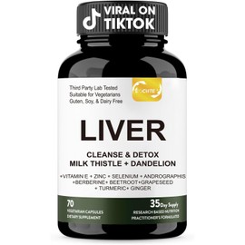 Eocute Liver Support, Cleanse, Detox & Repair Formula 11 Ingredient 70 caps Made In USA