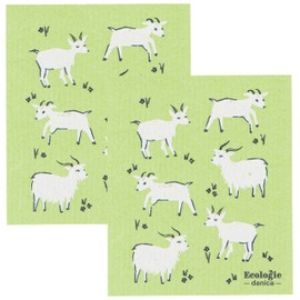 Now Designs Swedish Dishcloth, Set of Two, Goats