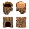 REPTIZOO Reptile Hide Cave Resin Moisture Keeping Reptile Cave with