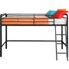 DHP Jett Junior Twin Metal Loft Bed, Black