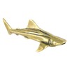 FUNOMOCYA Brass Shark Ornament Desktop Decoration Craft Aquarium Home Decor