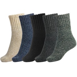 BomKinta Women Winter Solid Boots Socks Thick Warm Wool Socks Cozy Crew Socks for Women Christmas Gift