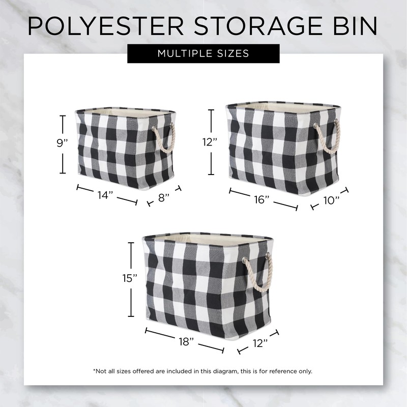 Bone Dry Pet Storage Collection Collapsible Bin, Black, Small Rectangle