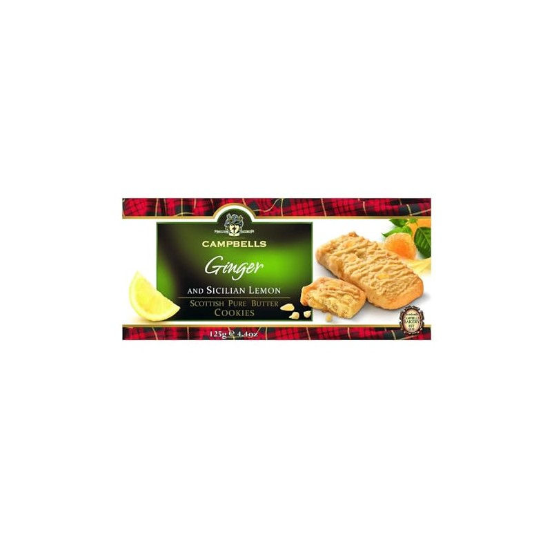 Campbells Shortbread with Ginger & Sicilian Lemon | Scottish Pure