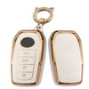 ontto 4-button Key Fob Cover with Keychain Compatible with Toyota