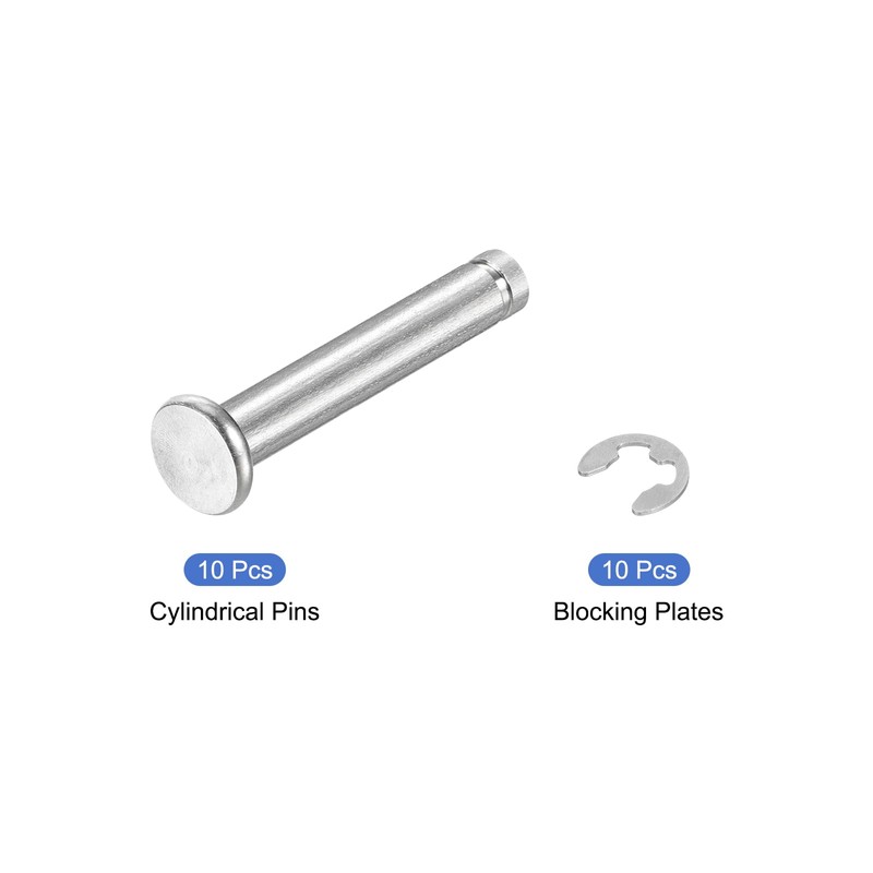 QUARKZMAN 10Set M5x30mm Perno Posizionamento Cilindrico Elastico Albero Acciaio Inossidabile