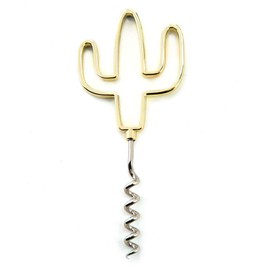 Running Running Decora Accesorios cromados Sacacorchos Cactus dorado,