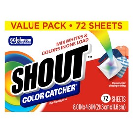 Shout Color Catcher Sheets for Laundry, Maintains Clothes Original Colors, 72 Count