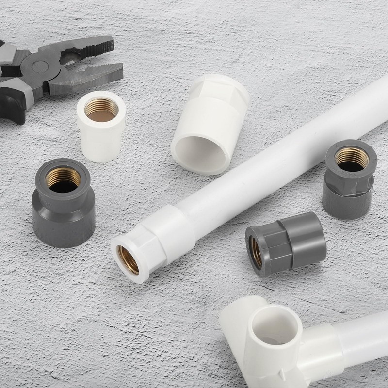 sourcing map 3 Pcs PVC Pipe Fittings, 25mm 3/4 PT