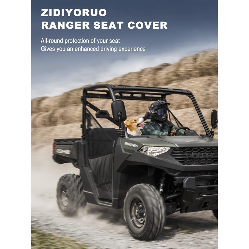ZIDIYORUO UTV Seat Cover for Polaris Ranger 1000 2020-2025 &