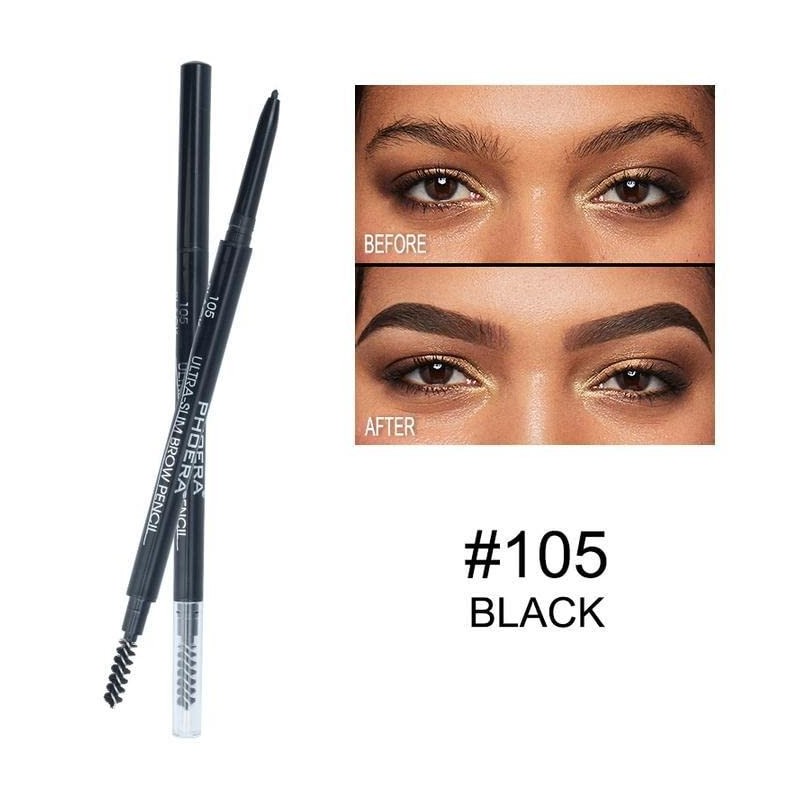 PHOERA Ultra Slim Eyebrow Liner Pencil With Brow Brush AQUAPURITY