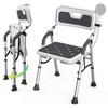 Foldable Shower Chair for Inside Shower with Arms and Back,