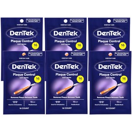 Dentek Easy Brush Cleaners Standard Spaces 16 Count (6 Pack)