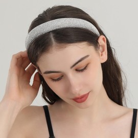 FFX Shimmering Rhinestone Crystal Diamond Headband - Handcrafted Elegance for Women's Hair Styling