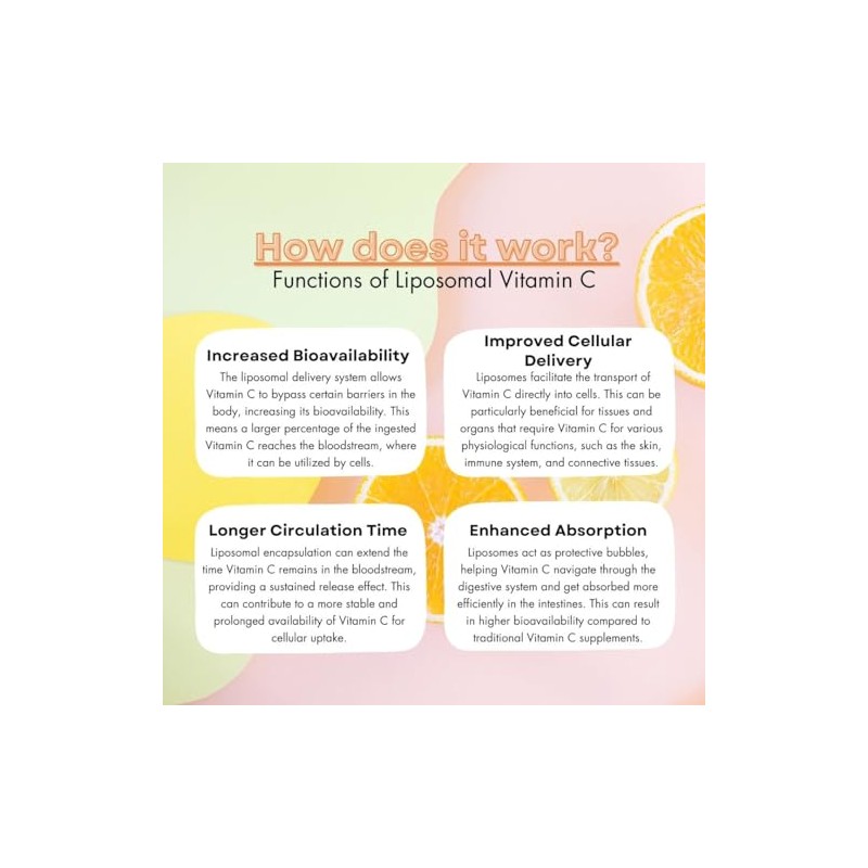Vitamina C Liposomal 60 Cápsulas - Suplemento Antioxidante para la
