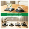 60 PCS Slate Coasters for Laser Engraving, Natural Black Stone