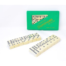 Domino Poker 28 Pieces Double 6 Points Dominoes for Adults 16 x 11 x 2.5 cm