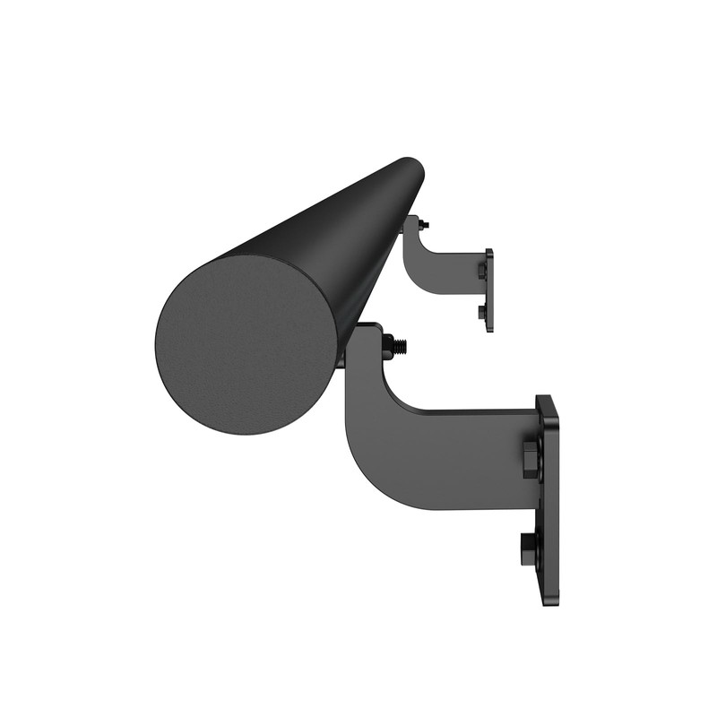 VEVOR Wall Mounted Stair Handrail, 4ft Pipe Staircase Handrail, Black