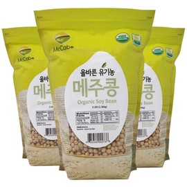 McCabe Organic Soybeans - USDA and CCOF Organic Certified | Product of USA | 3 Lbs (48 oz) Pack of 3