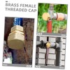 Abaodam 6Pcs Brass Blanking Nut Cap with Rubber Washers Leak