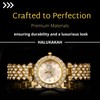 Halukakah Diamonds Gold Watch Iced Out for Girl Teens Kids