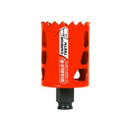 Diablo Carbide Teeth Hole Saw for Wood and Metal - Fits with Snap-Lock Plus Mandrel System, Tool-Free Plug Ejection - 2" Diameter, 2-3/8" Length - DHS2000CT