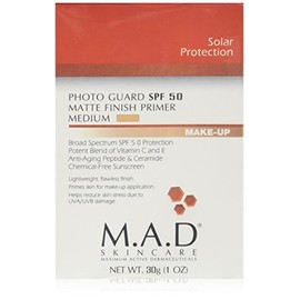 M.A.D SKINCARE SOLAR PROTECTION: Photo Guard SPF 50 Matte Finish Primer: Medium - 30g