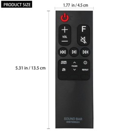 AKB75595331 Replacement Remote Compatible with LG SoundBar System SL4Y SL5Y SL6Y SL7Y SN4A SN6 SN6Y SN7CY SNC4R SPL5B-W SPN5B-W SL4 SPH4B-W SPN5BM-W SPH4B-W SPJ4-S S65S3-S SLM4R