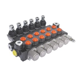 waltyotur Hydraulic Directional Control Valve 6 Spool 13 GPM SAE Ports 3600 PSI for Small Tractors Tractors Loaders Log Splitters