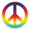 2 x 10cm/100mm Peace Window Cling Sticker Car Van Campervan