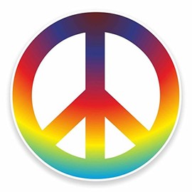 2 x 10cm/100mm Peace Window Cling Sticker Car Van Campervan Glass #9605