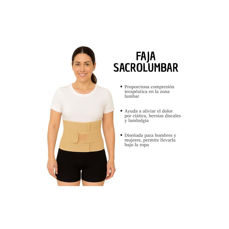 Faja Sacrolumbar Ergonómica Negra Extra Grande Con Varillas De Aluminio