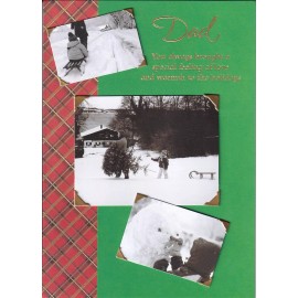 PAPYRUS CHRISTMAS CARD NIP MSRP $5.95 DAD PICTURES CARD(H2)
