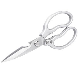 Kitchen Shears - Multi-Function Kitchen Scissors - Stainless Steel Utility Scissors (Silver)