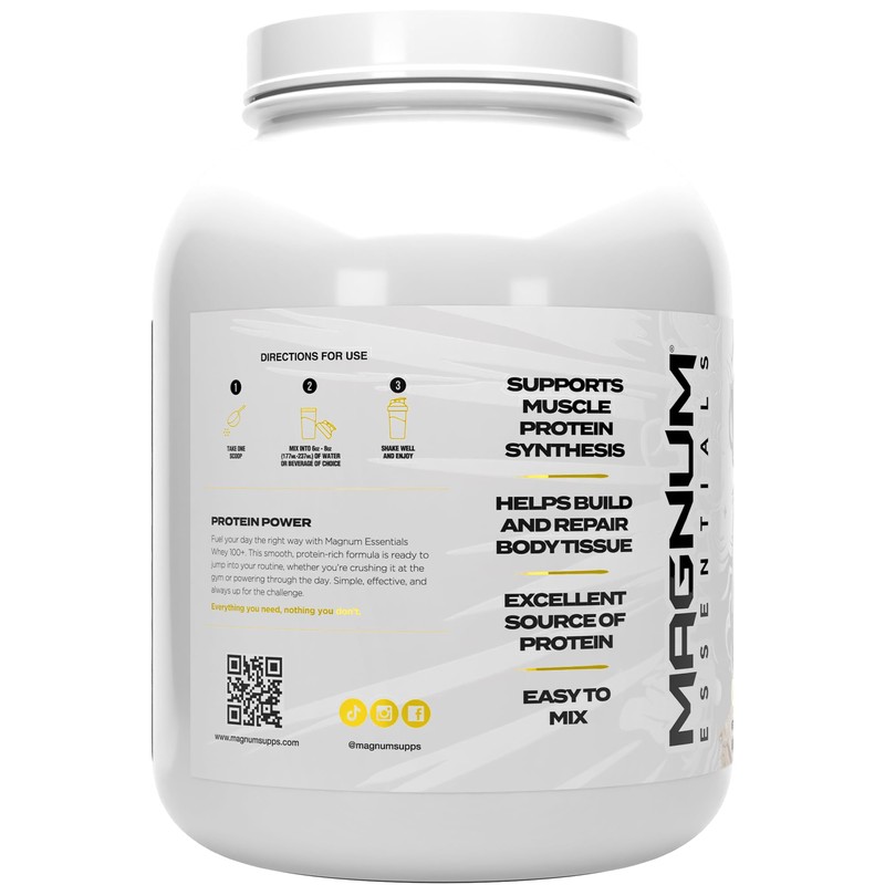 Magnum Whey 100+, Whey Protein Powder - 62 Servings, Vanilla