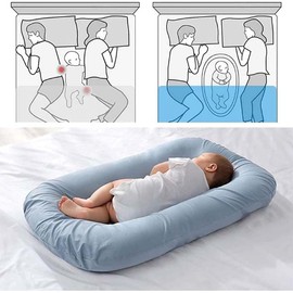 DAOLUAN Baby Lounger Bionic Organic Lounger Soft Breathable Baby Nest for Newborn Infant Babies 0-18 Months (Pink, OneSize)